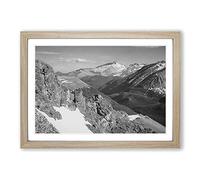 Ansel Adams Rocky Mountain National Park Colorado Vol.6 Framed Print | A2 Oak Framed Wall Art | Ready to Hang | Modern Landscape Picture | Living Room Bedroom Lounge Office
