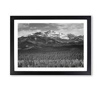 Ansel Adams Rocky Mountain National Park Colorado Vol.8 Framed Print | A2 Oak Framed Wall Art | Ready to Hang | Modern Landscape Picture | Living Room Bedroom Lounge Office