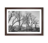 Ansel Adams Taos Pueblo New Mexico Framed Wall Art Print A2 Walnut