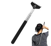 Anself Portable Stainless Steel Extendable Back Scratcher - Compact Extendable 5 Sections Scratching Tool 20-68cm [20-68cm-#1-Black]