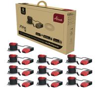 Ansell 10pcs PrismPro 5W/7W Downlight 4xCCT IP65 Dimmable LED Fire-Rated Dual Wattage - APRIP/1/MP1