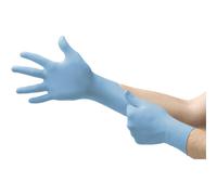 Ansell TouchNTuff 92-670 Disposable Nitrile Gloves, Powder-Free and Food Certified, High Chemical Resistance and Mechanical Protection, Professional Safety Gloves, Blue, Size M (100 Gloves)