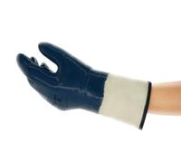 Ansell ActivArmr 27-810 Heavy Duty Work Gloves, Abrasion and Cut Resistant Nitrile Coating, Waterproof and Oil Repellent, Extra-Tough Safety Gloves for Professionals, Blue, Size XL (12 Pairs)