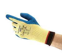 Ansell ActivArmr 80-600 Cut Resistant Work Gloves, Professional Protection, Durable Design and Strong Grip, Industrial Heavy Duty Glove, Construction, Gardening, Blue, Size L (12 Pairs)