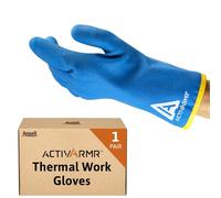 Ansell ActivArmr 97-681 Winter Work Gloves, Thermal Resistance and Grip in Low Temperature and Outdoors, Cold Protection Gloves, Men's Women's Gloves, Waterproof Gloves, Size 8/S (1 Pair)