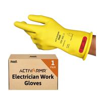 Ansell ActivArmr Electrician Work Gloves, Electrical Protection 8 (M), Yellow