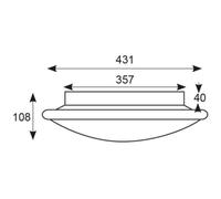 Ansell AECLED/CH/CCT/CF/SM3 Eclipse MultiLED CCT Chrome Corridor Function EM Self-Test