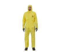 Ansell AlphaTec 2300 Model 132, Disposable Overall Suit, Chemical Protection Type 3/4/5, Waterproof Overall, Work Utility & Safety Dungarees & Coverall, Durable Work Apparel, 1 Yellow Unit, Size S