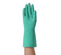 Ansell AlphaTec 37-675, Chemical Resistant Nitrile Gloves, Versatile Waterproof Work Gloves, Food Gloves & Cleaning Gloves with Superior Grip, Latex Free Gloves, Green Nitrile Gloves Large, 12 Pairs