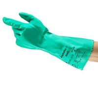Ansell AlphaTec 39-124 Chemical Protection Work Gloves in Nitrile, Heavy Duty Mechanical and Chemical Resistance, Superior Wet and Dry Grip, Curved Fingers and Thumb, Size XL (12 Pairs)