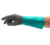 Ansell AlphaTec 58-535W Chemical Resistant Work Gloves, Unrivalled Chemical Protection, Comfortable with Confident Grip, Industrial PPE, Safety Workwear, Men Women, Green, Size L (6 Pairs)