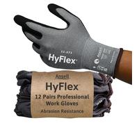 Ansell HyFlex 11-571 Cut Resistant Work Gloves, Abrasion Resistant Nitrile Coating, Industrial Safety Gloves, Lightweight, Breathable and Washable, PPE Men Women, Blue, Size L (12 Pairs)