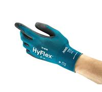 Ansell HyFlex 11-616 Ultra-Thin Work Gloves in Nylon, Multi-Purpose Protection Glove for Professionals, DIY, Industrial, Mechanics, Durable PPE Workwear, Men Women, Blue, Size L (12 Pairs)