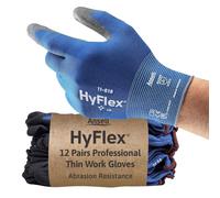 Ansell HyFlex 11-618 Nylon Light Duty Multi-Purpose Glove with Knitwrist, Abrasion/Cut Resistant, Size 10, Blue (Pack of 12 Pair)