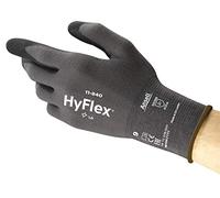 Ansell HyFlex 11-840 Work Gloves, Multi-Purpose, Construction, Mechanic Glove Abrasion-Resistant, Unisex Workwear Durable, Size 10 (1 Pair)