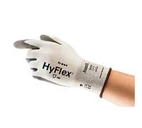 Ansell HyFlex Mechanical Protection Non-Disposable Handling Gloves PU (Polyurethane) HPPE (High-Performance Polyethylene), Nylon, Spandex Extra Extra Extra Large (XXXL) Grey, White 12 Pairs