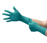 Ansell Microflex 93-260 Disposable Gloves in Nitrile and Neoprene, Single Use Chemical Resistant Glove, Mechanics and DIY, High Protection, Industrial PPE Workwear, Green, Size M (50 Gloves)