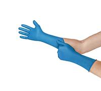 Ansell Microflex 93-283 Nitrile Disposable Glove with Textured Grip for Food preParation, Cleaning or Industrial Applications, Blue, Size S (50 units)