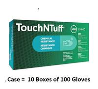 Ansell TouchNTuff 92-600 Disposable Nitrile Chemical Gloves Medium 10 boxes x100