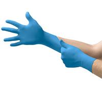 Ansell VersaTouch 92-200 Disposable Nitrile Gloves with Textured Fingertips, Powder-Free and Food Certified, Multipurpose Professional Gloves, Industrial Safety, Blue, Size M (100 Gloves)