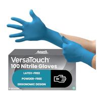 Ansell VersaTouch 92-465 Nitrile Disposable Gloves, Chemical Resistant, Mechanical Protection, DIY Applications, Examination Glove, Industrial Safety PPE, Size XL (100 Pieces)