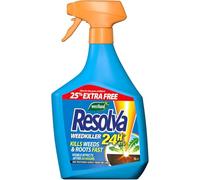 Ansells Resolva 24H Weedkiller Litre + 25% Xtra Free Kills Weeds & Roots Fast Visible Effects After 24 Hours (2)