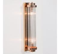 Anselm Art Deco Gold Finish Fluted Column Glass Rods Wall Light