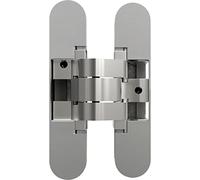 Anselmi Door Hinge Concealed AN1403D-FVZ - Concealed Hinge for Doors up to 40 kg - 3D Adjustable - 180 Degrees Die-Cast Zinc Chrome-Plated Matt