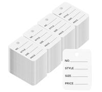 Anseom 1000Pcs Mini Price Tags 3.5x5CM, White Clothing Making Labels Practical Price Tag Perforated Price Tag Smooth Paper Tags Blank Paper Display Label for Jewelry, Clothing Pricing