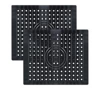 Anseom 2 Pcs Sink Mat Soft Rubber Kitchen Sink Mat Anti Slip Sink Protector Mat Dish Drying Mat for Sink Rubber Sink Protector Mat for Kitchen Countertops Dish Drainer,31 x 26 cm (Black)