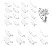 Anseom 24 Pieces Ring Adjuster Ring Size Adjuster 8 Sizes Ring Guard Ring Snuggies Invisible Ring Size Adjuster Set Ring Enhancers Loose Rings Reducer Compatible with Any Rings Jewelry Tools