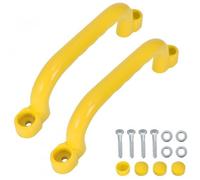 Anseom 2Pcs Children Climbing Frame Grips, Non-Slip Playground Safety Handles, Plastic Hand Grip Bar with Screws, Soild Climbing Frame Grab for Park Backyard Tree House Playhouse