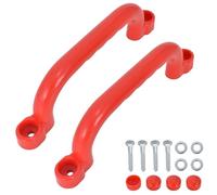 Anseom 2Pcs Children Safety Handles with Screws, Non-Slip Playground Safety Handles, Plastic Grab Handle Bars, Children Climbing Frame Grips for Park Backyard Tree House Playhouse