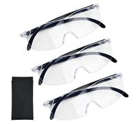 Anseom 3 Pieces Magnifying Eyeglasses with Eyeglasses Case, 3X/5X/10X Wearable Magnifying Glasses, Lightweight Magnifier for Elderly Reading, Hands-Free Magnifying Glasses for Crafts Jewellers
