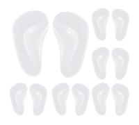 Anseom 6 Pairs Clear Gel Arch Support Insoles High Heel Inserts Cushion Pads Reusable Stick on Shoe Inserts Soft Silicone Orthopedic Flat Feet Insoles for Men and Women