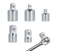 Anseom 6 Piece Socket Wrench Adapters Set Wobble Socket Reducer Set for 1/4" - 3/8" - 1/2" Drive Conversions Universal Extentsion Conversion Kit for Impact Driver Ratchet Docket