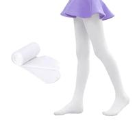 Anseom Ballet Dance Tight, 90D White Girls Tight Dance Elastic Tight Soft Footed Breathable Tights Silky Tights for Girls Children (UK, Age, 5 Years, Regular, White)