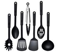 Anseom Kitchen Utensils Set, 7 Pieces Nylon Cooking Utensils Non-Stick Heat Resistant Cooking Utensils Set, Spatula Set Kitchen Starter Set Heat Resistance Cooking Tools, Kitchen Tools Accessories