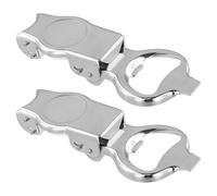 Anseom Pack of 2 Bottle Opener, Stainless Steel Bottle Opener, Bottle Stopper, Beer Bottles, Portable Beer Bottle Opener, Foldable Beer Opener, Bottle Cap Opener for Home Bar, Camping, Outdoor (Silver