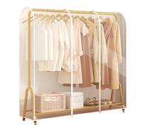 Anseom Protective Cover for Clothes Rack, Thicker PEVA Garment Bag, 100 x 50 x 150 cm, Translucent Moisture, Dustproof, Garment Covers with Zips, for Suit, Coat, T-Shirt