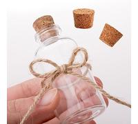 Anseom Wood Corks Plugs, 100 Pieces Natural Wine Corks Natural Soft Wood Wine Corks Leakproof Natural Wooden Corks for Wine Bottles, Beer Bottles, Liquor Bottles Cork Crafts