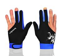 Anser M050912 Man Woman Elastic Lycra 3 Fingers Show Gloves for Billiard Shooters Carom Pool Snooker Cue Sport - Wear on the Right or Left Hand 1PCS (Blue, M)