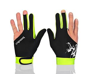 Anser M050912 Man Woman Elastic Lycra 3 Fingers Show Gloves for Billiard Shooters Carom Pool Snooker Cue Sport - Wear on the Right or Left Hand 1PCS (Light Green, M)