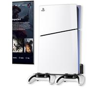 ANSHAWTIY PS5 Wall Mount Aluminum Alloy Compatible with All PS5 Generations Holds Two Controllers Unimpeded Heat Dissipation Ps5 Accessories Universal for Living Room and Bedroom