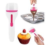 Anshka Cake Batter Dispenser, Baking Scoop, Batter Scoop, 20x6x5cm, ABS+TPE, 1pc, White + Red