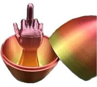 Anshka Middle Finger Easter Eggs - Surprise Middle Finger Eggs, Middle Finger Easter Egg, 3D-Printed Easter Surprise Eggs, Creative Middle Finger Easter Eggs Filled Home Decorations (Red yellow)