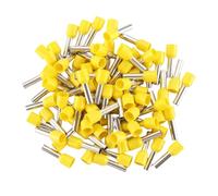 ANSIEDIO 100Pcs Wire Terminal Ferrules 1.5mm² Terminal Crimp Connectors Insulated Electrical Ferrules (Yellow)