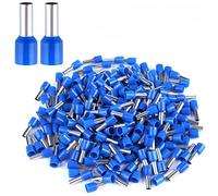 ANSIEDIO 100Pcs Wire Terminal Ferrules 1.5mm² Terminal Crimp Connectors Insulated Electrical Ferrules (Blue)