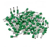 ANSIEDIO 100Pcs Wire Terminal Ferrules 1.5mm² Terminal Crimp Connectors Insulated Electrical Ferrules (Green)