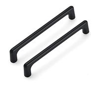 ANSIEDIO 2 Pieces Kitchen Cabinet Handles Hole Distance 320mm Matt Black Cupboard Handles Drawer Handles Zinc Alloy Wardrobe Handles